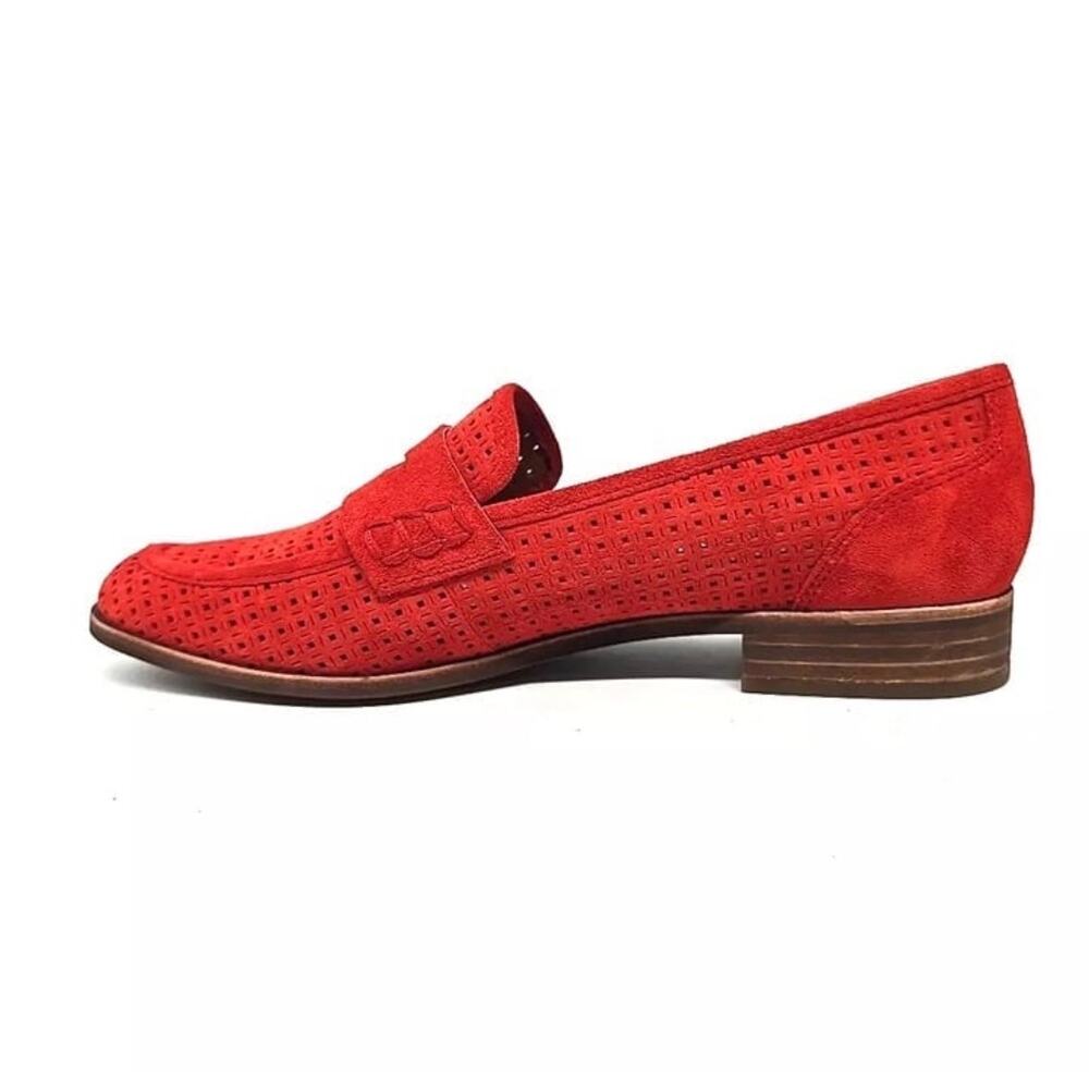 New Franco Sarto A-Jolette5 Perforated Suede Leather Flat Penny Loafers EU6 $125 - Picture 8 of 12